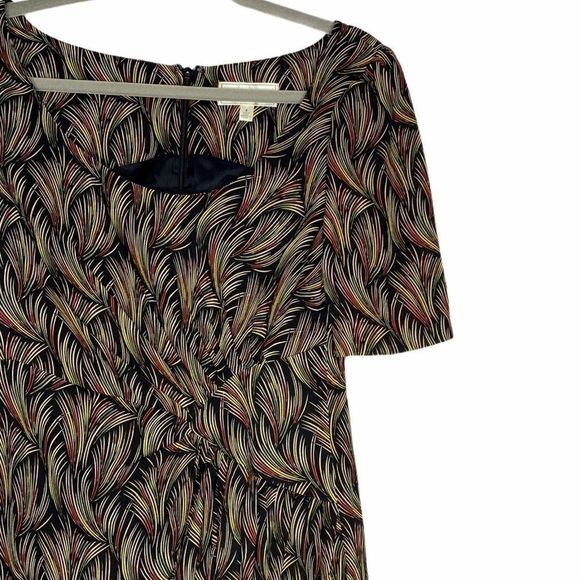 Moulinette Soeurs A-Line Casual Feather Print Dres - Picture 2 of 6